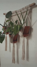 Load and play the video in the Gallery viewer,MURKOI~ triple wall hanging for plant
